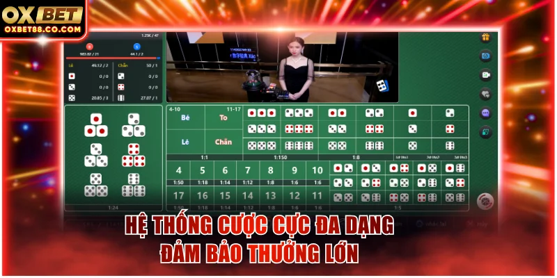 Hệ thống cược cực đa dạng đảm bảo thưởng lớn